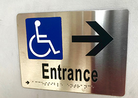 ADA Entrance Signs Made by The Sign Doctor in Woburn, MA