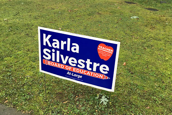 Karla Silvestre Yard Signs Made by The Sign Doctor in Woburn, MA