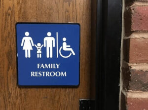 Family Restroom ADA Signs Made by The Sign Doctor in Woburn, MA