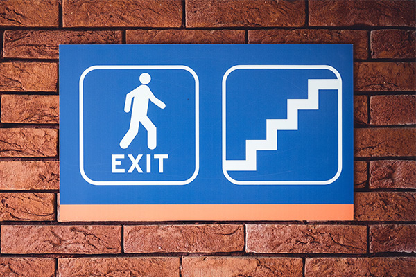 Custom Wayfinding Exit Signs Made by The Sign Doctor in Woburn, MA