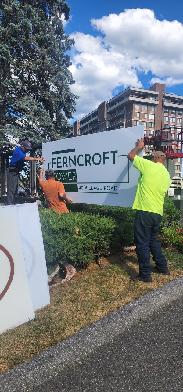 Ferncroft Tower Exterior Acrylic Signs Made by The Sign Doctor in Woburn, MA