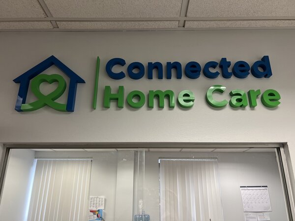 Connected Home Care Storefront Signs Made by The Sign Doctor in Woburn, MA