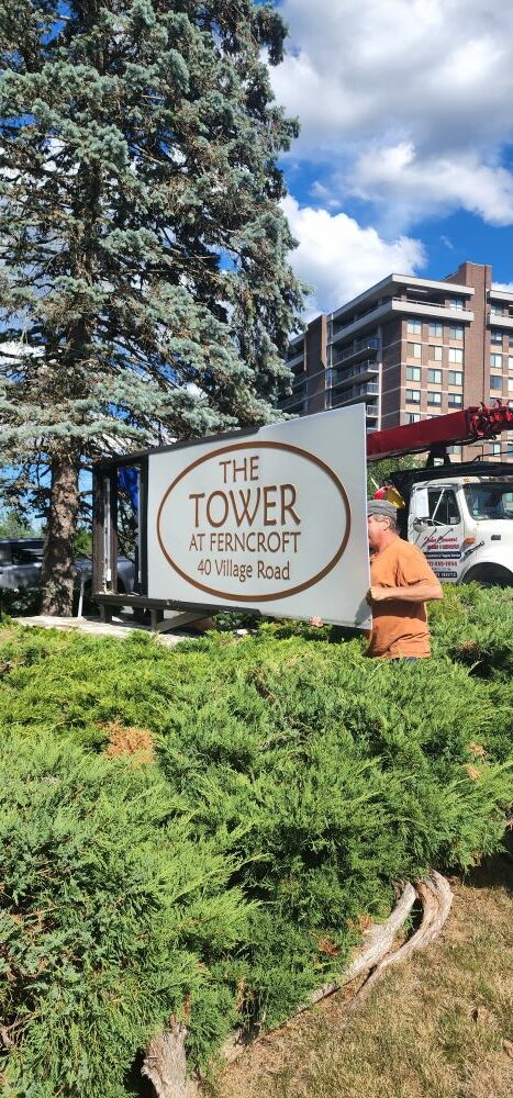 The Tower Post And Panel Signs Made By The Sign Doctor In Woburn Ma